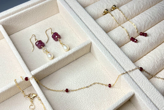 Ruby and Carnelian Jewelry From Modern Whimsy Jewelry