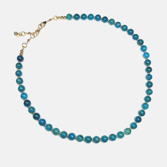 Neon Apatite 18" Beaded Necklace, 14K Gold Fill